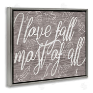Stupell Studio | Rustic I Love Fall Wood Pattern
