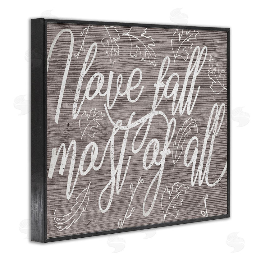Stupell Studio | Rustic I Love Fall Wood Pattern
