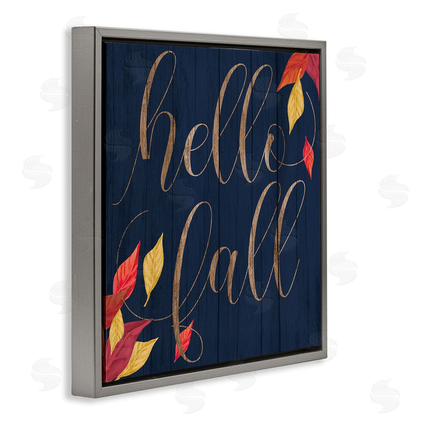 Stupell Studio | Hello Fall with Autumn Foliage
