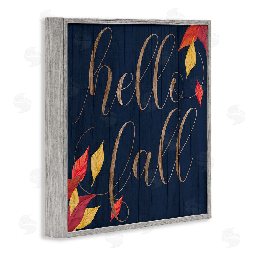 Stupell Studio | Hello Fall with Autumn Foliage