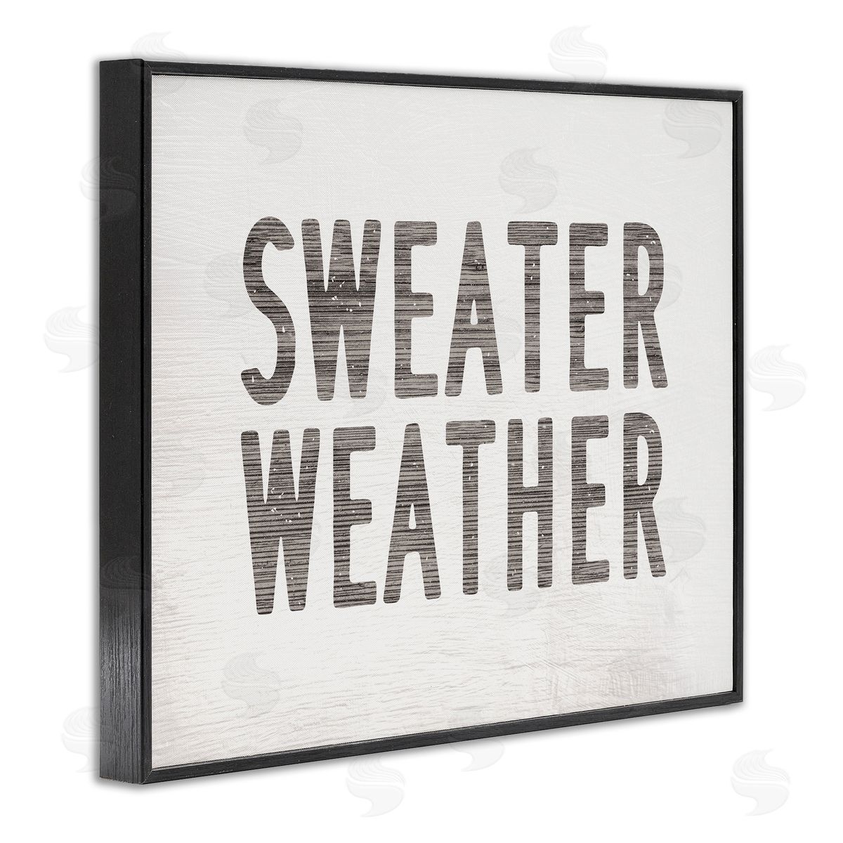 Stupell Studio Minimal Sweater Weather Text Black Framed Giclee Wall Art