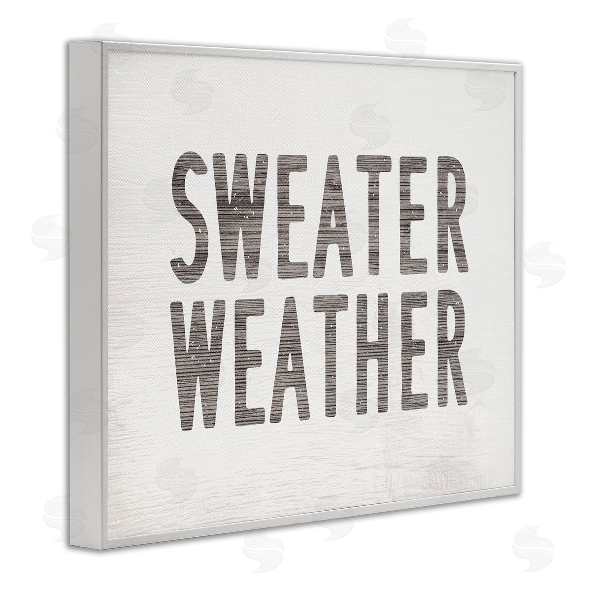 Stupell Studio Minimal Sweater Weather Text White Framed Giclee Wall Art