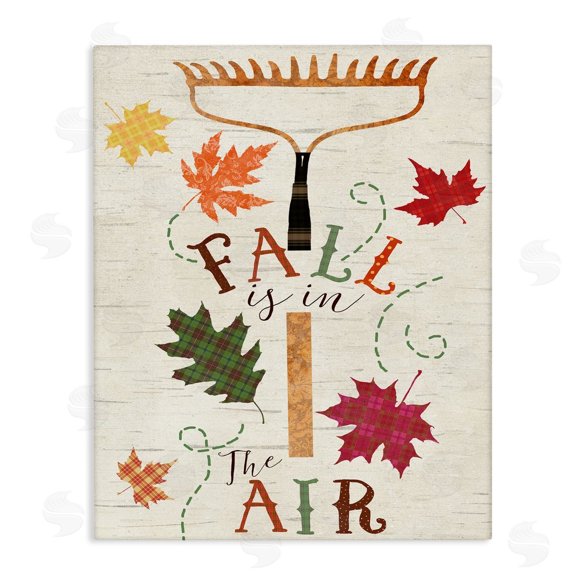 Andrea Tachiera Fall Is In the Air Garden Rake Canvas Wall Art