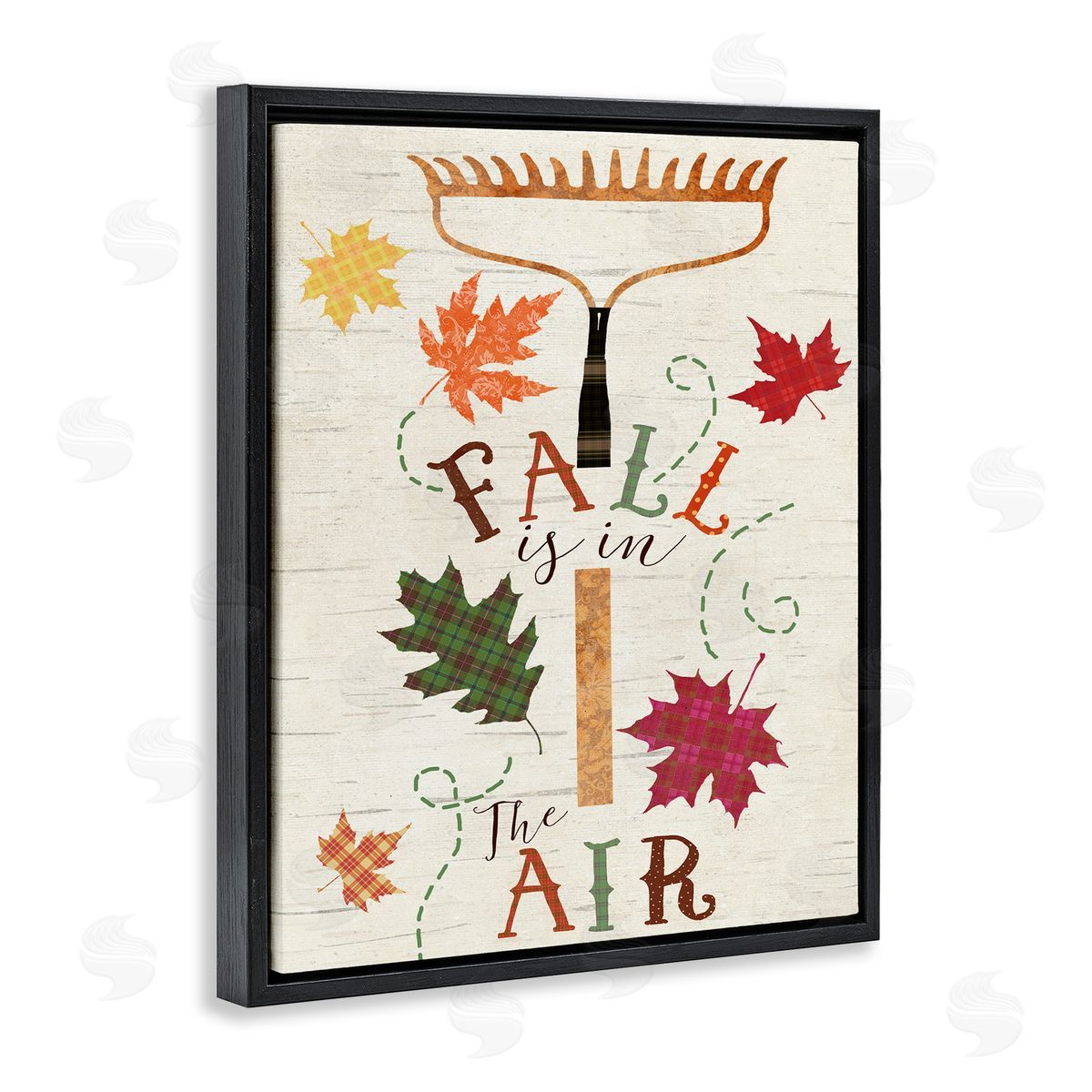 Andrea Tachiera Fall Is In the Air Garden Rake Black Floater Frame Canvas Art
