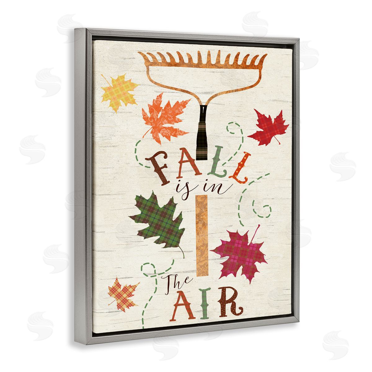 Andrea Tachiera Fall Is In the Air Garden Rake Gray Floater Frame Canvas Art