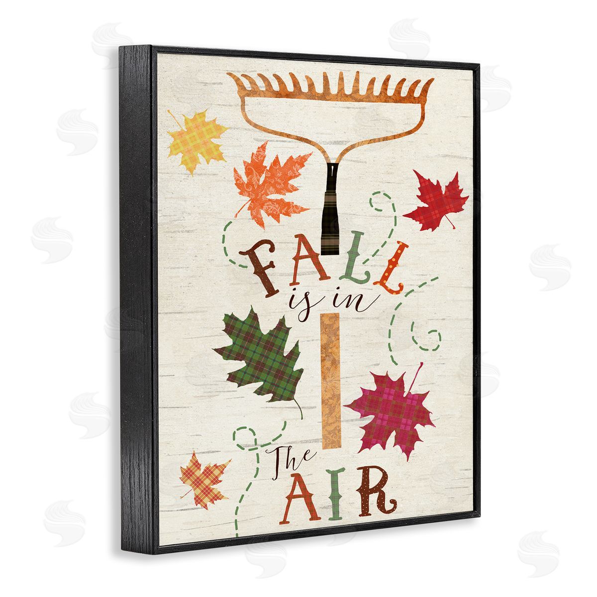 Andrea Tachiera Fall Is In the Air Garden Rake Black Framed Giclee Wall Art