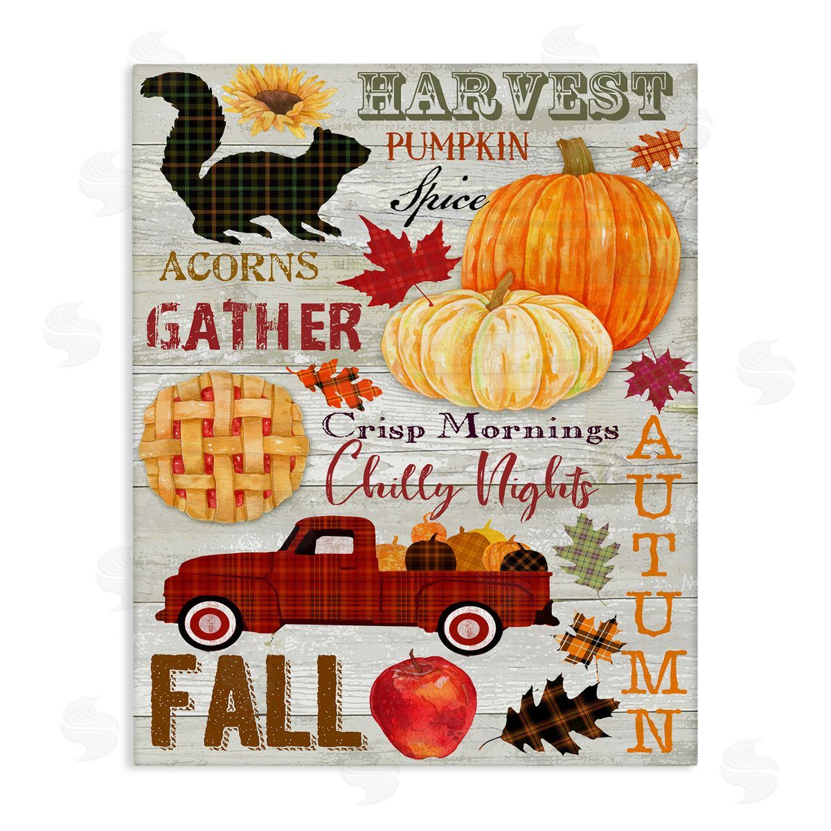 Andrea Tachiera Seasonal Fall Phrases Rustic Charm Canvas Wall Art