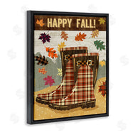 Andrea Tachiera | Happy Fall Plaid Boots and Foliage