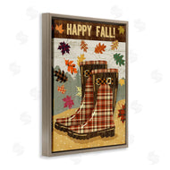 Andrea Tachiera | Happy Fall Plaid Boots and Foliage