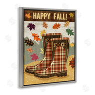 Andrea Tachiera | Happy Fall Plaid Boots and Foliage