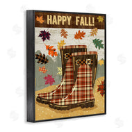 Andrea Tachiera | Happy Fall Plaid Boots and Foliage