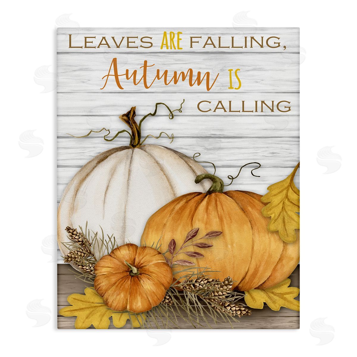 Gail Green Licensing and Design Limited Leaves Falling Autumn Calling Farm Harvest Canvas Wall Art