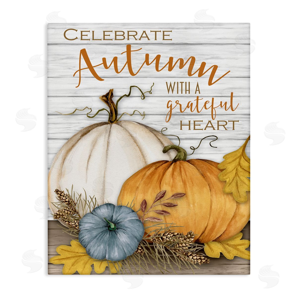 Gail Green Licensing and Design Limited Celebrate Autumn Rustic Farm Harvest Canvas Wall Art