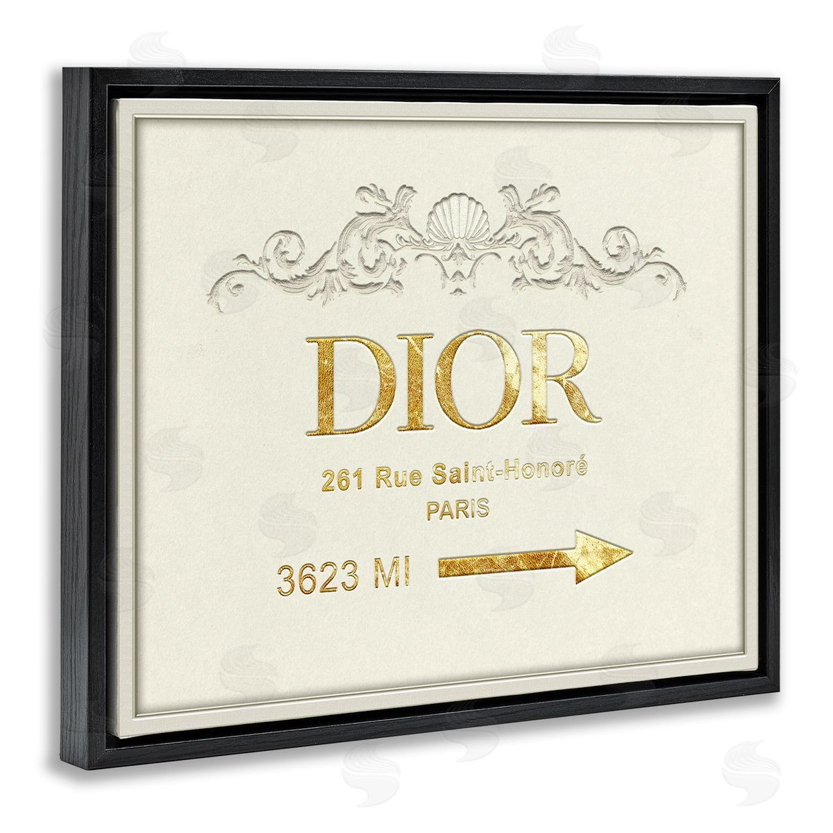 Ziwei Li Glam Street Distance from New York Black Floater Frame Canvas Art