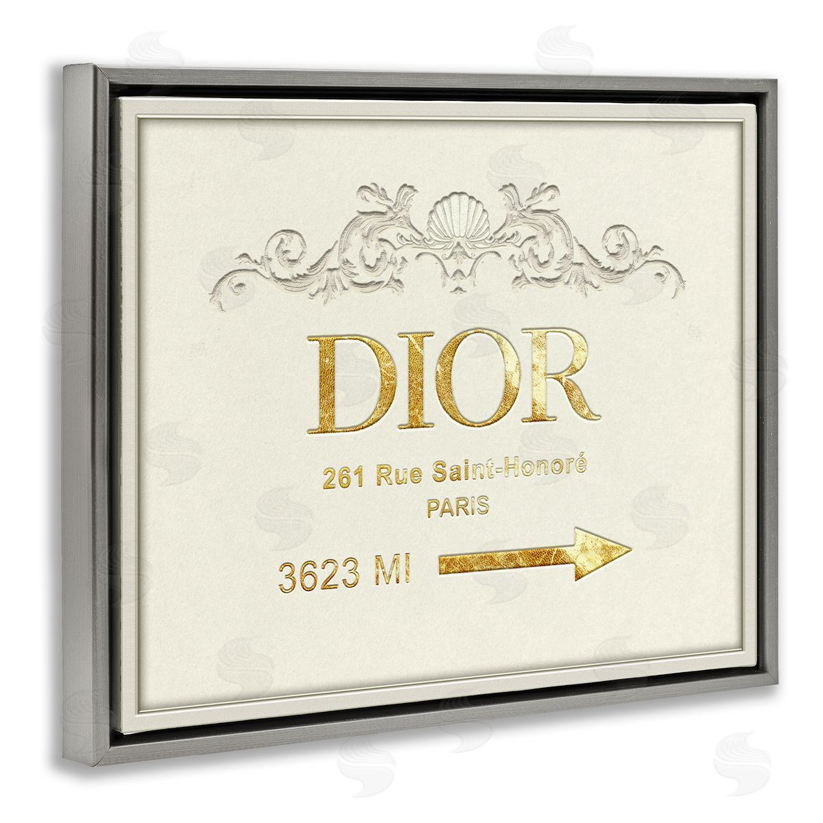 Ziwei Li Glam Street Distance from New York Gray Floater Frame Canvas Art