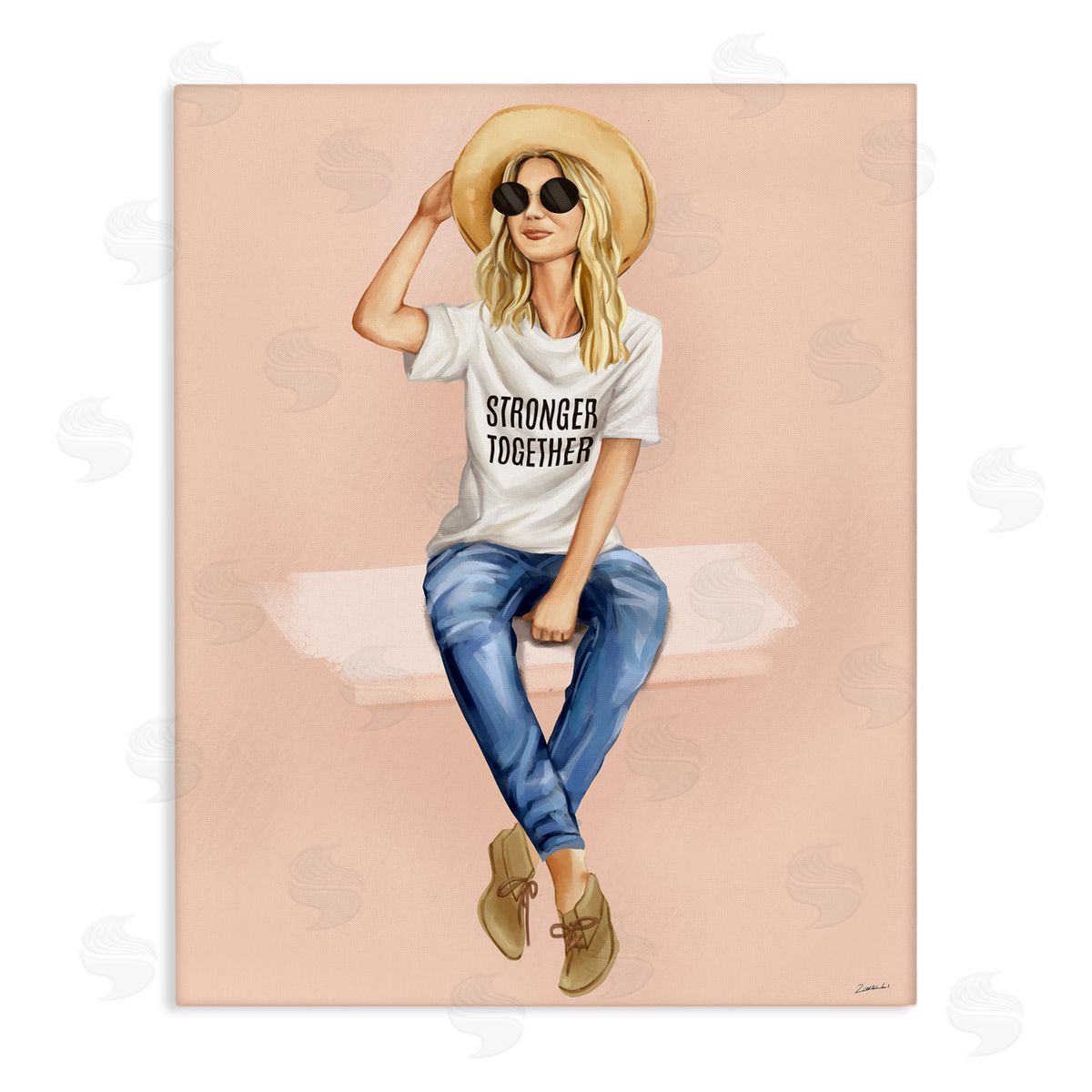 Ziwei Li Stronger Together Relaxed Female Canvas Wall Art