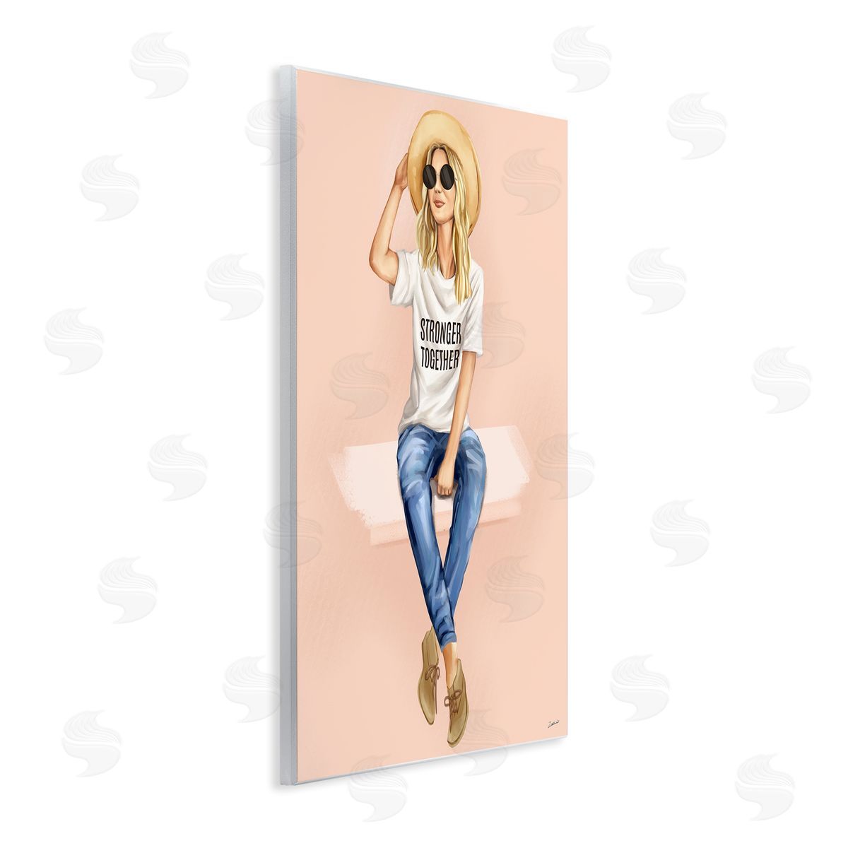 Ziwei Li Stronger Together Relaxed Female Wall Plaque Art