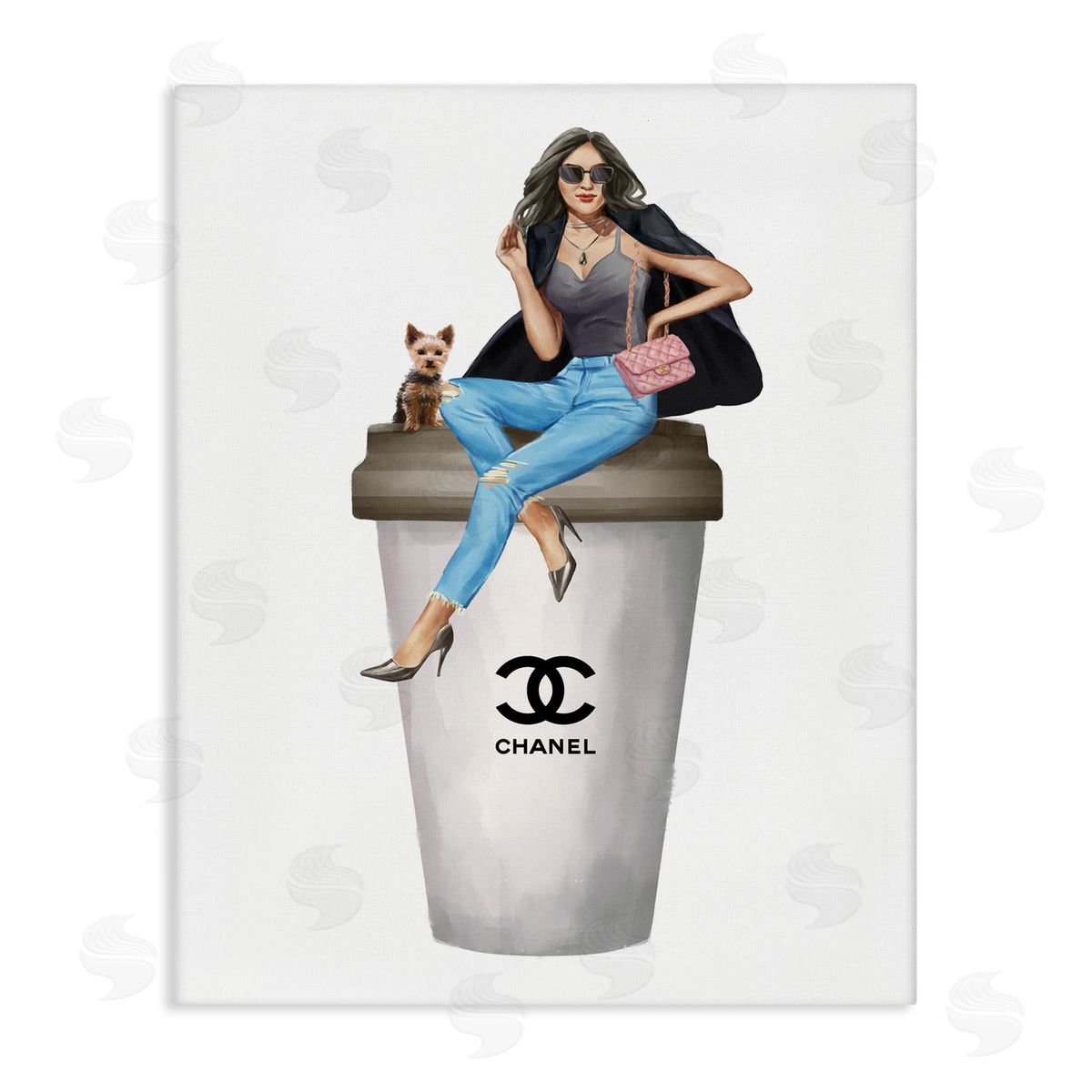 Ziwei Li Stylish Female Designer Glam Coffee  Canvas Wall Art