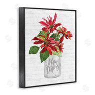 Lettered and Lined | Merry Christmas Poinsettia Bouquet