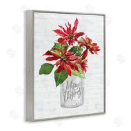 Lettered and Lined | Merry Christmas Poinsettia Bouquet