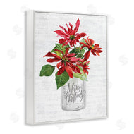 Lettered and Lined | Merry Christmas Poinsettia Bouquet
