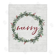 Lettered and Lined | Red Merry Country Holiday Wreath