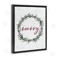 Lettered and Lined | Red Merry Country Holiday Wreath