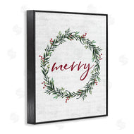Lettered and Lined | Red Merry Country Holiday Wreath