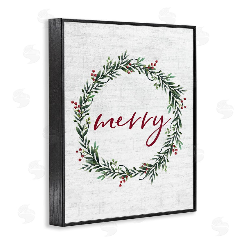Lettered and Lined | Red Merry Country Holiday Wreath