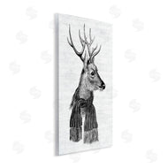 Lettered and Lined | Reindeer in Scarf Vintage Portrait