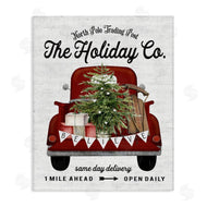 Lettered and Lined | Red Holiday Truck Fir Tree