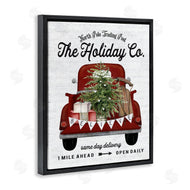 Lettered and Lined | Red Holiday Truck Fir Tree