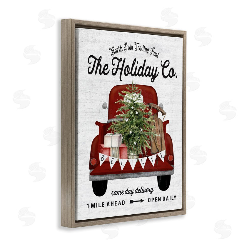 Lettered and Lined | Red Holiday Truck Fir Tree