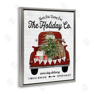 Lettered and Lined | Red Holiday Truck Fir Tree