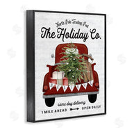 Lettered and Lined | Red Holiday Truck Fir Tree