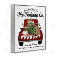 Lettered and Lined | Red Holiday Truck Fir Tree