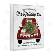Lettered and Lined | Red Holiday Truck Fir Tree