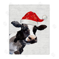 Lettered and Lined | Country Cow Santa Clause Hat