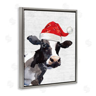Lettered and Lined | Country Cow Santa Clause Hat