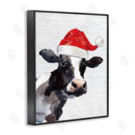 Lettered and Lined | Country Cow Santa Clause Hat