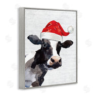 Lettered and Lined | Country Cow Santa Clause Hat