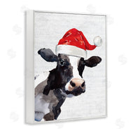 Lettered and Lined | Country Cow Santa Clause Hat