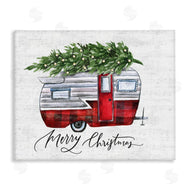 Lettered and Lined | Rustic Winter Camper Merry Christmas