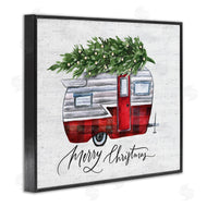 Lettered and Lined | Rustic Winter Camper Merry Christmas