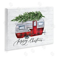 Lettered and Lined | Rustic Winter Camper Merry Christmas