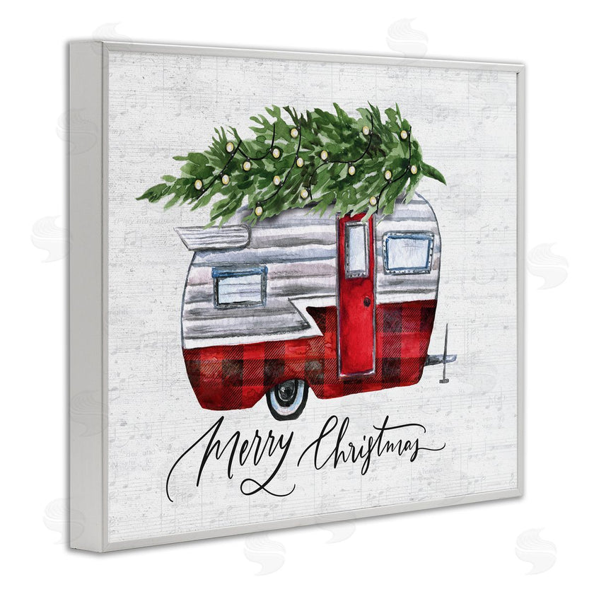 Lettered and Lined | Rustic Winter Camper Merry Christmas