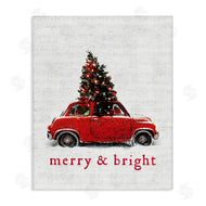 Lettered and Lined | Merry and Bright Vintage Christmas Car