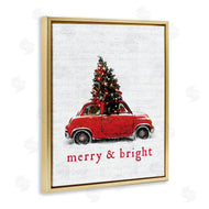 Lettered and Lined | Merry and Bright Vintage Christmas Car