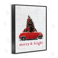 Lettered and Lined | Merry and Bright Vintage Christmas Car