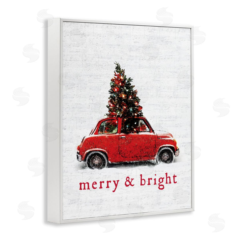 Lettered and Lined | Merry and Bright Vintage Christmas Car